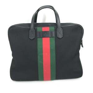 GUCCI Authentic Black Leather Shoulder Bag